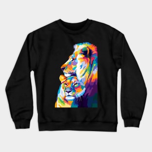 Lion Wpap Pop Art Crewneck Sweatshirt